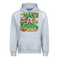 Heather Grey Mardi Gras drinking team Urban Hoodie - HowdyJamesFarm