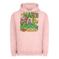 Pigment Salmon Mardi Gras drinking team Urban Hoodie - HowdyJamesFarm