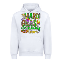 White Mardi Gras drinking team Urban Hoodie - HowdyJamesFarm