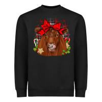 Black christmas red angus Heavyweight Sweatshirt - JahusDesignShop