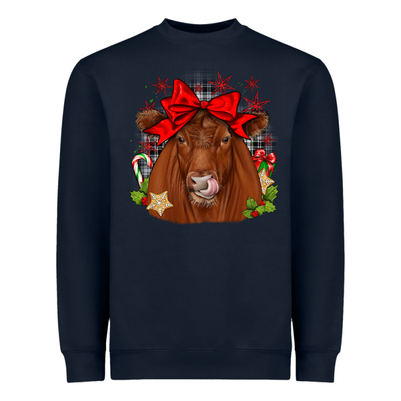 Christmas Red Angus Heavyweight Sweatshirt by JahusDesignShop | Teevron