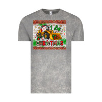 Cloud Rock i dig christmas bulldozer santa Vintage Tee - JahusDesignShop