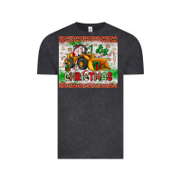 Vintage Black i dig christmas bulldozer santa Vintage Tee - JahusDesignShop