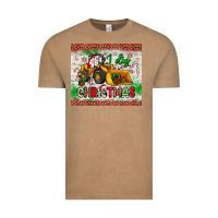 Vintage Coffee i dig christmas bulldozer santa Vintage Tee - JahusDesignShop