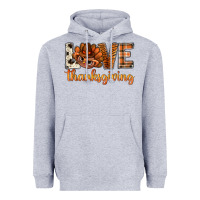 Heather Grey love thanksgiving with turkey bbs Heavyweight Hoodie - BundleAndBundleShop