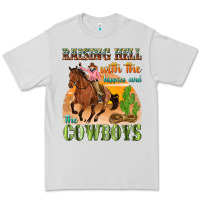 Dove Grey raising hell with the hippies and the cowboys Premium Tee - texasbilliewilder
