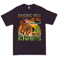 Plum raising hell with the hippies and the cowboys Premium Tee - texasbilliewilder
