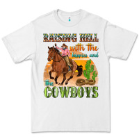 White raising hell with the hippies and the cowboys Premium Tee - texasbilliewilder