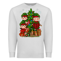 Dove Grey Mimi Elf, Mama Elf, Child Elf Christmas Premium Sweatshirt - BundleAndBundleShop