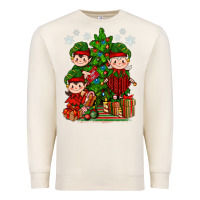 Sandshell Mimi Elf, Mama Elf, Child Elf Christmas Premium Sweatshirt - BundleAndBundleShop
