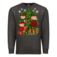 Smoke Mimi Elf, Mama Elf, Child Elf Christmas Premium Sweatshirt - BundleAndBundleShop