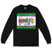 Black mardi gras nurse Long Sleeve Tee - Artiststas