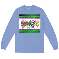 Colony Blue mardi gras nurse Long Sleeve Tee - Artiststas