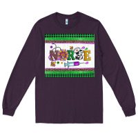 Plum mardi gras nurse Long Sleeve Tee - Artiststas