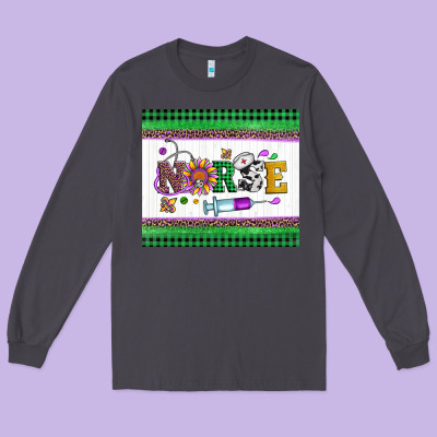 Mardi Gras Nurse Long Sleeve Tee Designed By Artiststas