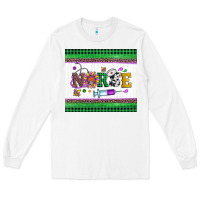 White mardi gras nurse Long Sleeve Tee - Artiststas