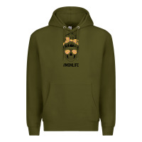 Army Green Yellow Flower on Pink Background Mom Skull Premium Hoodie - Bettercallsaul