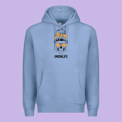 Yellow Flower On Pink Background Mom Skull Premium Hoodie Designed By Bettercallsaul