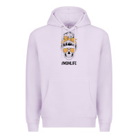 Lilac Yellow Flower on Pink Background Mom Skull Premium Hoodie - Bettercallsaul
