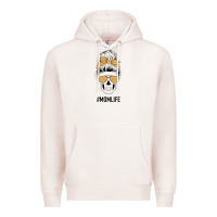 Pale Pink Yellow Flower on Pink Background Mom Skull Premium Hoodie - Bettercallsaul