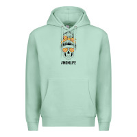 Seafoam Yellow Flower on Pink Background Mom Skull Premium Hoodie - Bettercallsaul