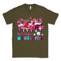 Army Green in october we wear pink cancer ribbon with teeth Classic Tee - AdoDesignShop