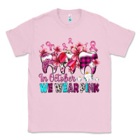 Bubblegum Pink in october we wear pink cancer ribbon with teeth Classic Tee - AdoDesignShop