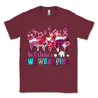 Burgundy in october we wear pink cancer ribbon with teeth Classic Tee - AdoDesignShop
