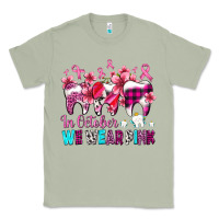 Matcha in october we wear pink cancer ribbon with teeth Classic Tee - AdoDesignShop