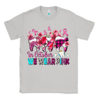 Moon Dust in october we wear pink cancer ribbon with teeth Classic Tee - AdoDesignShop