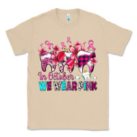 Mushroom in october we wear pink cancer ribbon with teeth Classic Tee - AdoDesignShop