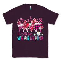 Plum in october we wear pink cancer ribbon with teeth Classic Tee - AdoDesignShop