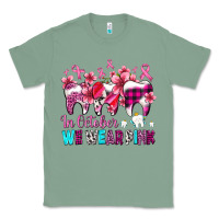 Sage in october we wear pink cancer ribbon with teeth Classic Tee - AdoDesignShop