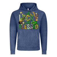 Vintage Denim Not lucky just blessed st. patricks day Vintage Hoodie - Neo Western