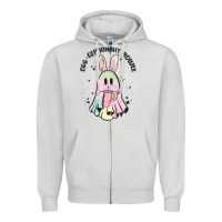 Dove Grey egg ceptionally boujee Zipper Hoodie - MaliasSmallBusiness