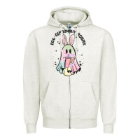 Oatmeal Heather egg ceptionally boujee Zipper Hoodie - MaliasSmallBusiness