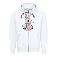 White egg ceptionally boujee Zipper Hoodie - MaliasSmallBusiness