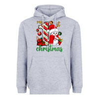 Heather Grey my 1 st christmas with cute snowman bbs Heavyweight Hoodie - BundleAndBundleShop
