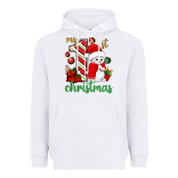 White my 1 st christmas with cute snowman bbs Heavyweight Hoodie - BundleAndBundleShop