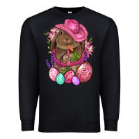 Black Cowboy Rabbit Easter Premium Sweatshirt - BundleAndBundleShop