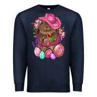 Navy Cowboy Rabbit Easter Premium Sweatshirt - BundleAndBundleShop