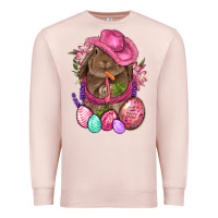 Pale Pink Cowboy Rabbit Easter Premium Sweatshirt - BundleAndBundleShop