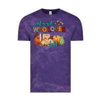 Cloud Purple just a girl who loves fall Vintage Tee - AdoDesignShop