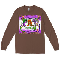 Chestnut fat tuesday fleur de lis and mardi gras beads Long Sleeve Tee - Artiststas