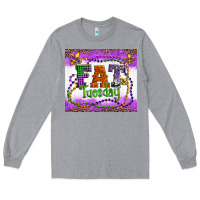 Heather Grey fat tuesday fleur de lis and mardi gras beads Long Sleeve Tee - Artiststas