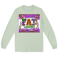 Matcha fat tuesday fleur de lis and mardi gras beads Long Sleeve Tee - Artiststas
