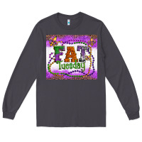 Smoke fat tuesday fleur de lis and mardi gras beads Long Sleeve Tee - Artiststas
