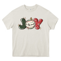Cream joy to the world Heavy Core Tee - MaliasSmallBusiness