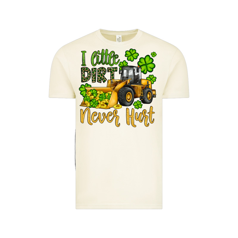 A Little Dirt Never Hurt St Patricks Bulldozer Vintage Tee by JahusDesignShop | Teevron