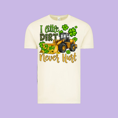 A Little Dirt Never Hurt St Patricks Bulldozer Vintage Tee Designed By Jahusdesignshop